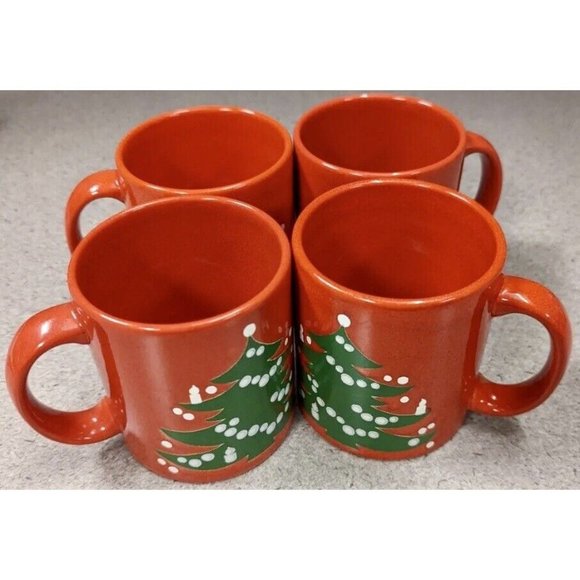 ONE vintage Waechtersbach Christmas Tree Red Mug W. Germany - Price Is For Each - Picture 3 of 8